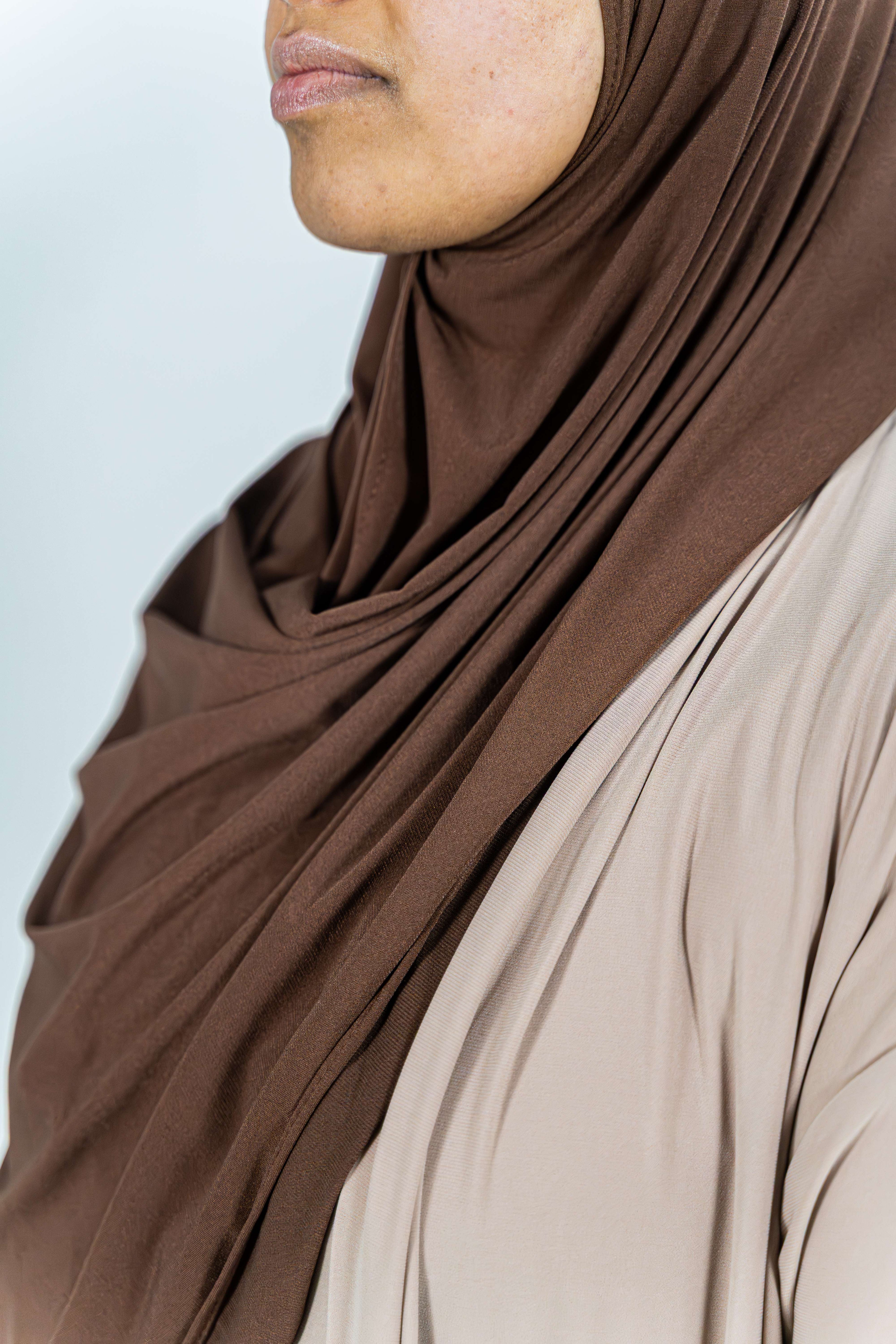 Premium Jersey Shawl (Deep Brown)