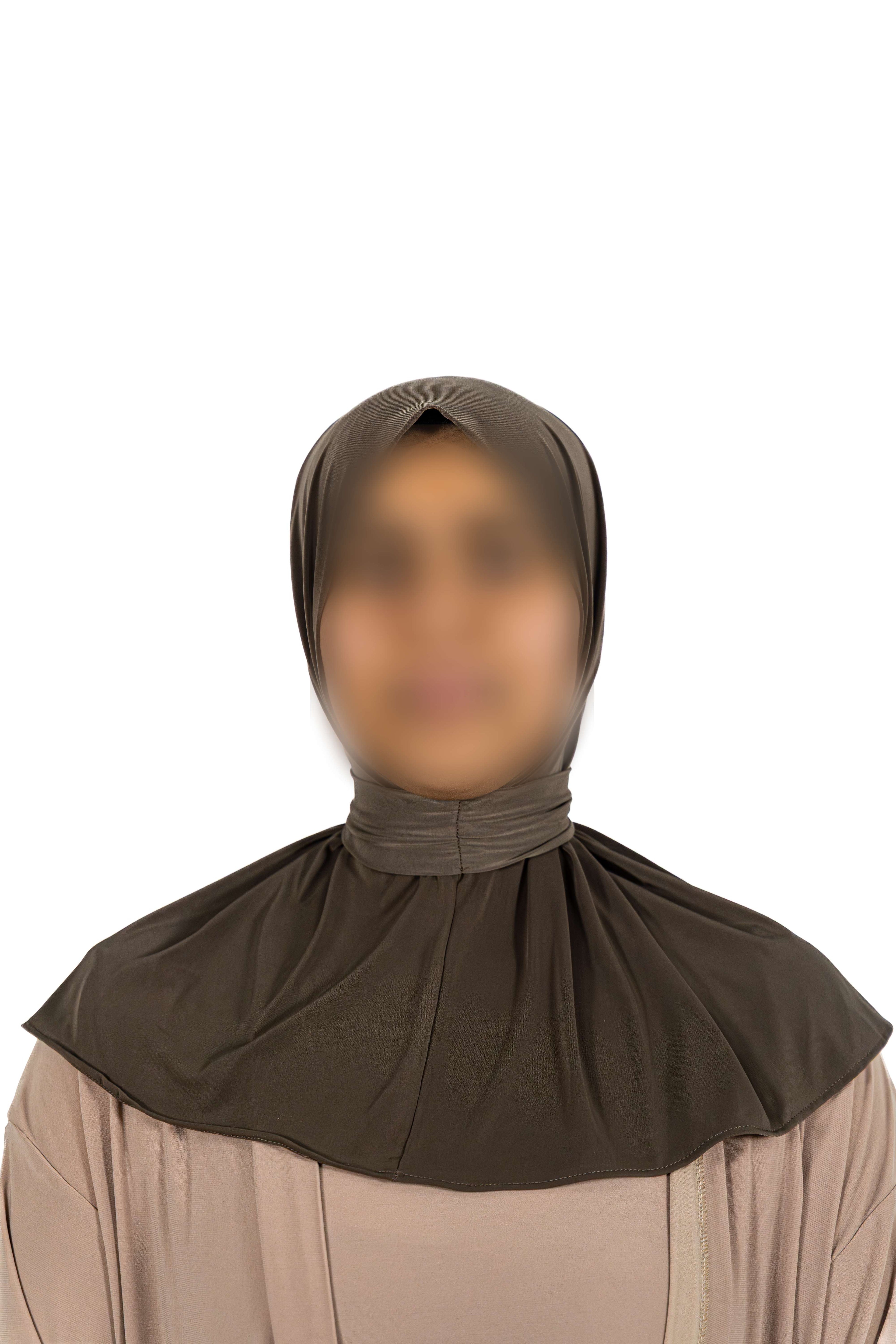 Liquid Jersey Instant Hijab (Dark Mocha)