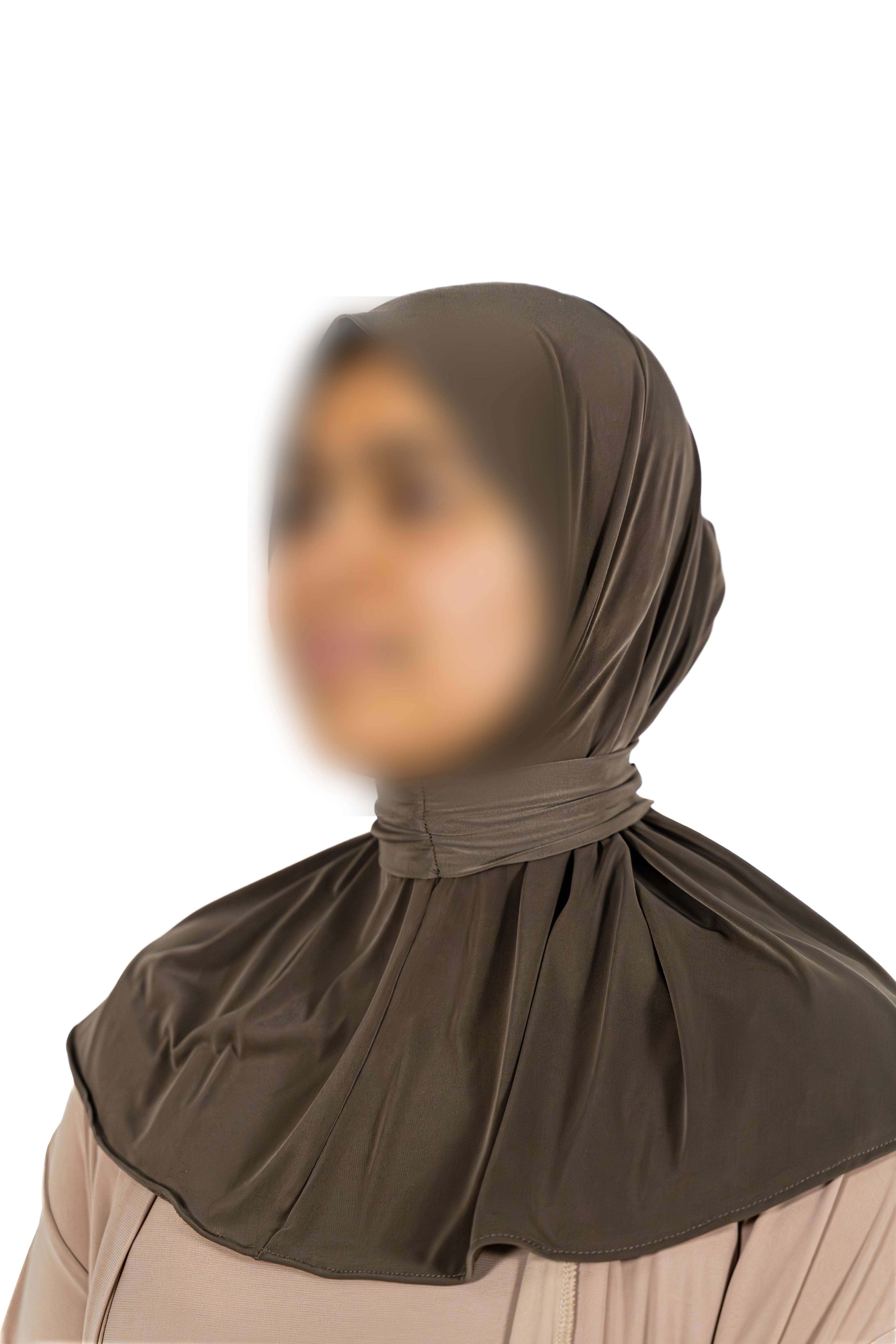 Liquid Jersey Instant Hijab (Dark Mocha)