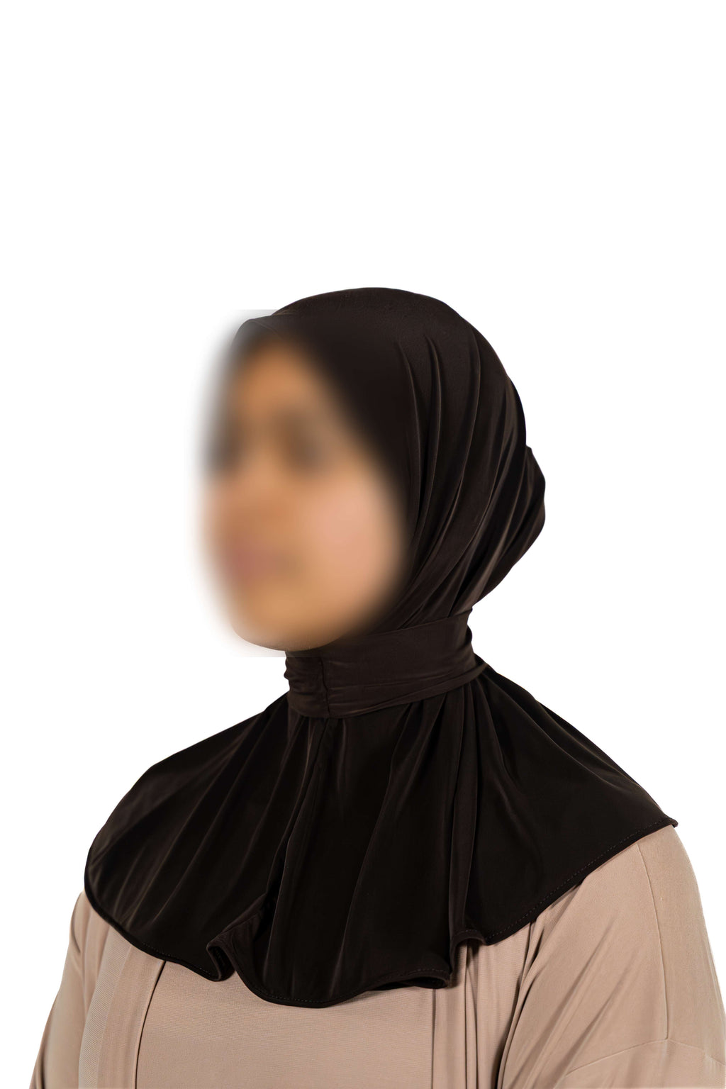 Liquid Jersey Instant Hijab (Deep Brown)