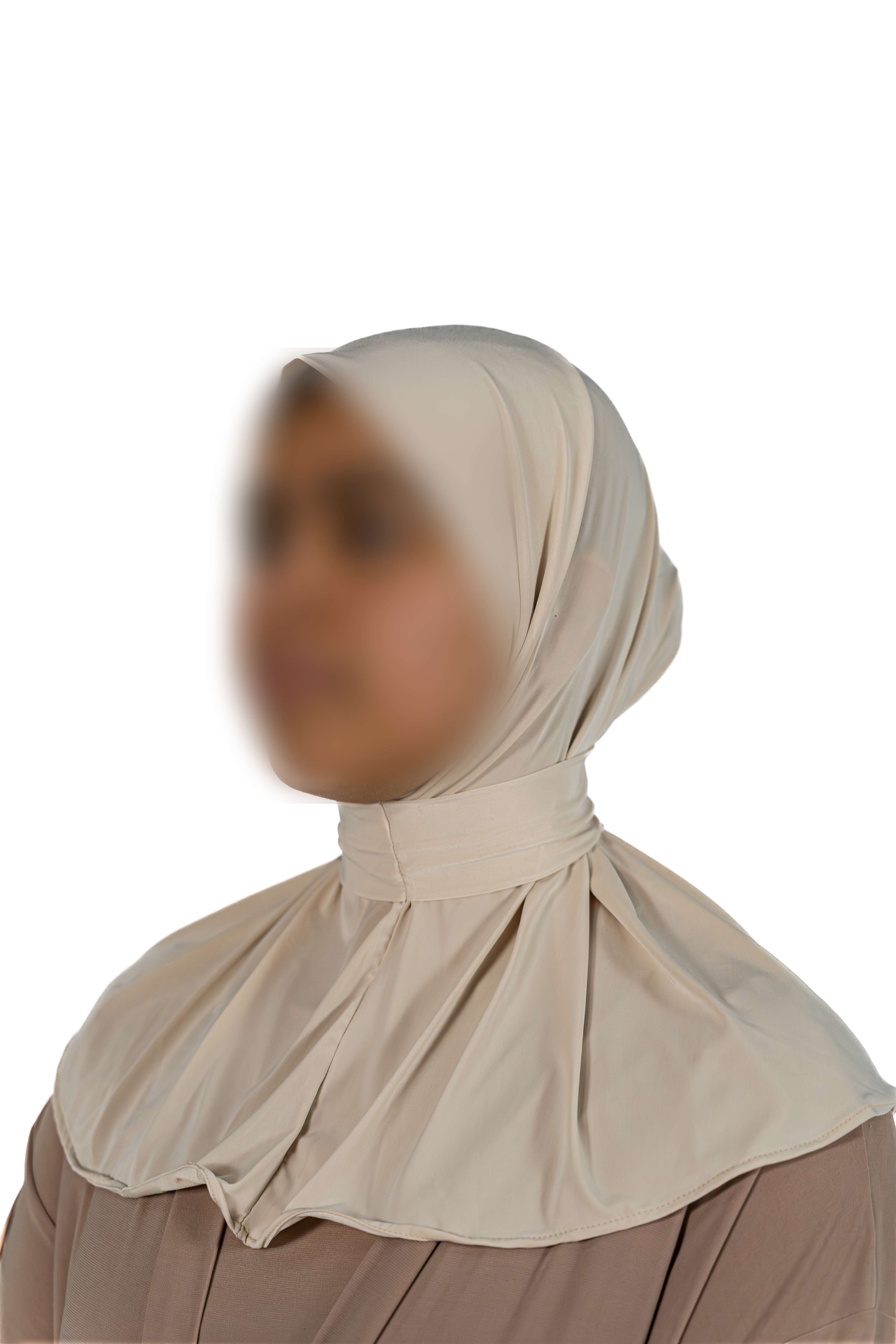 Liquid Jersey Instant Hijab (Cream)