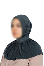 Liquid Jersey Instant Hijab (Charcoal Grey)
