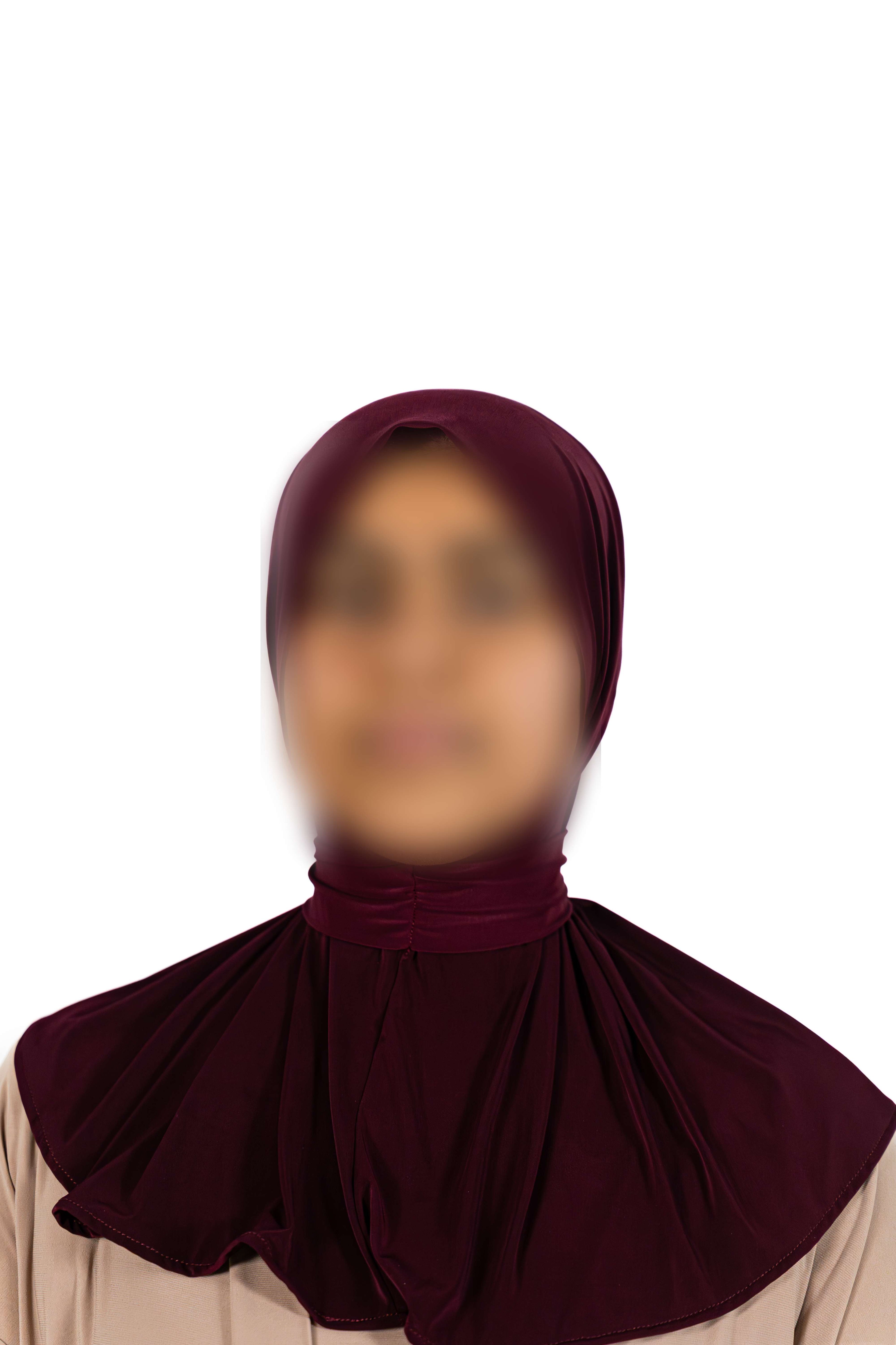 Liquid Jersey Instant Hijab (Dark Cerry)
