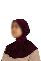 Liquid Jersey Instant Hijab (Dark Cerry)