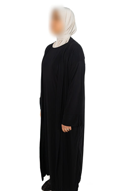 Essentials Abaya (Charcoal Black)