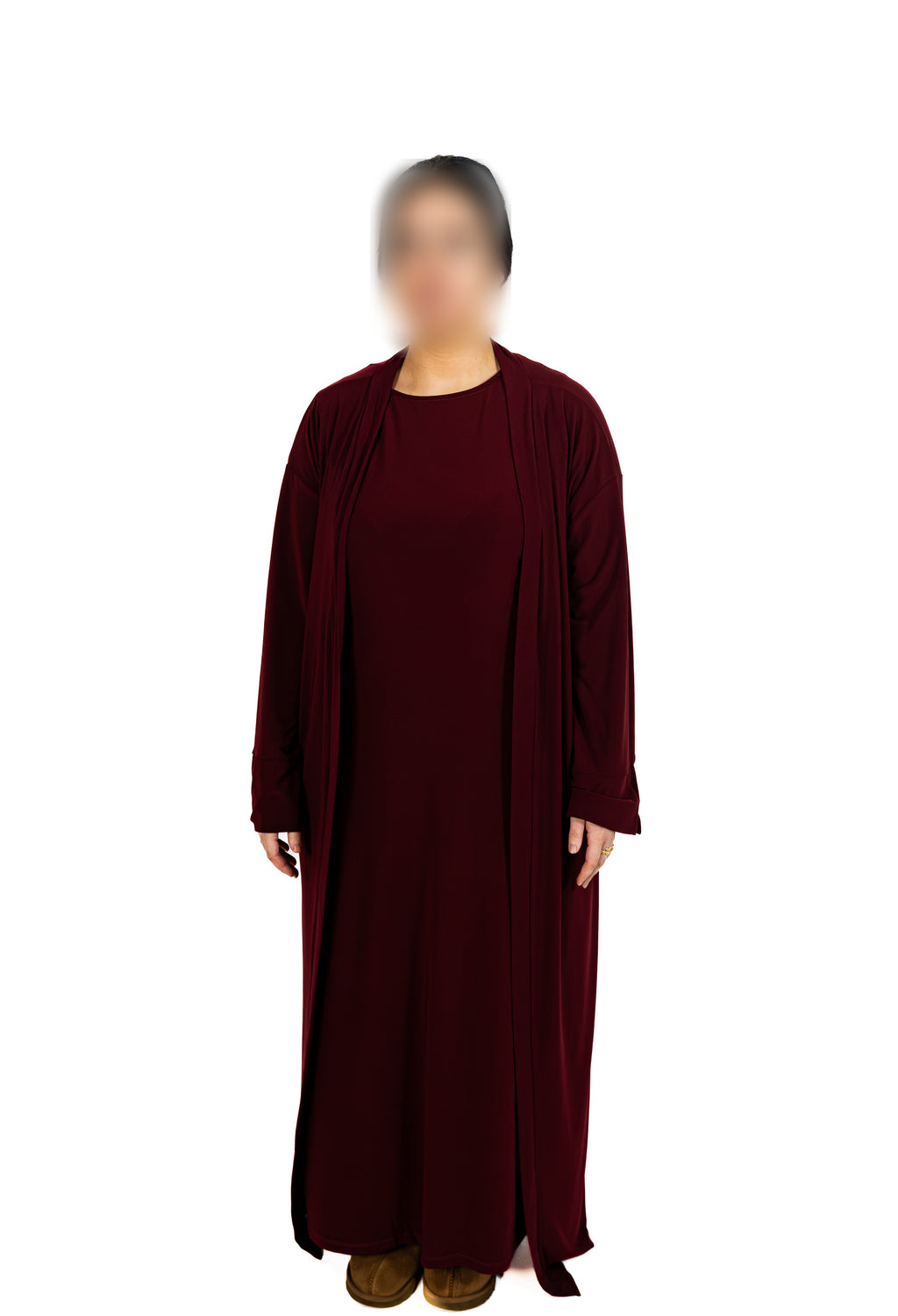 Essentials Abaya (Dark Cherry)