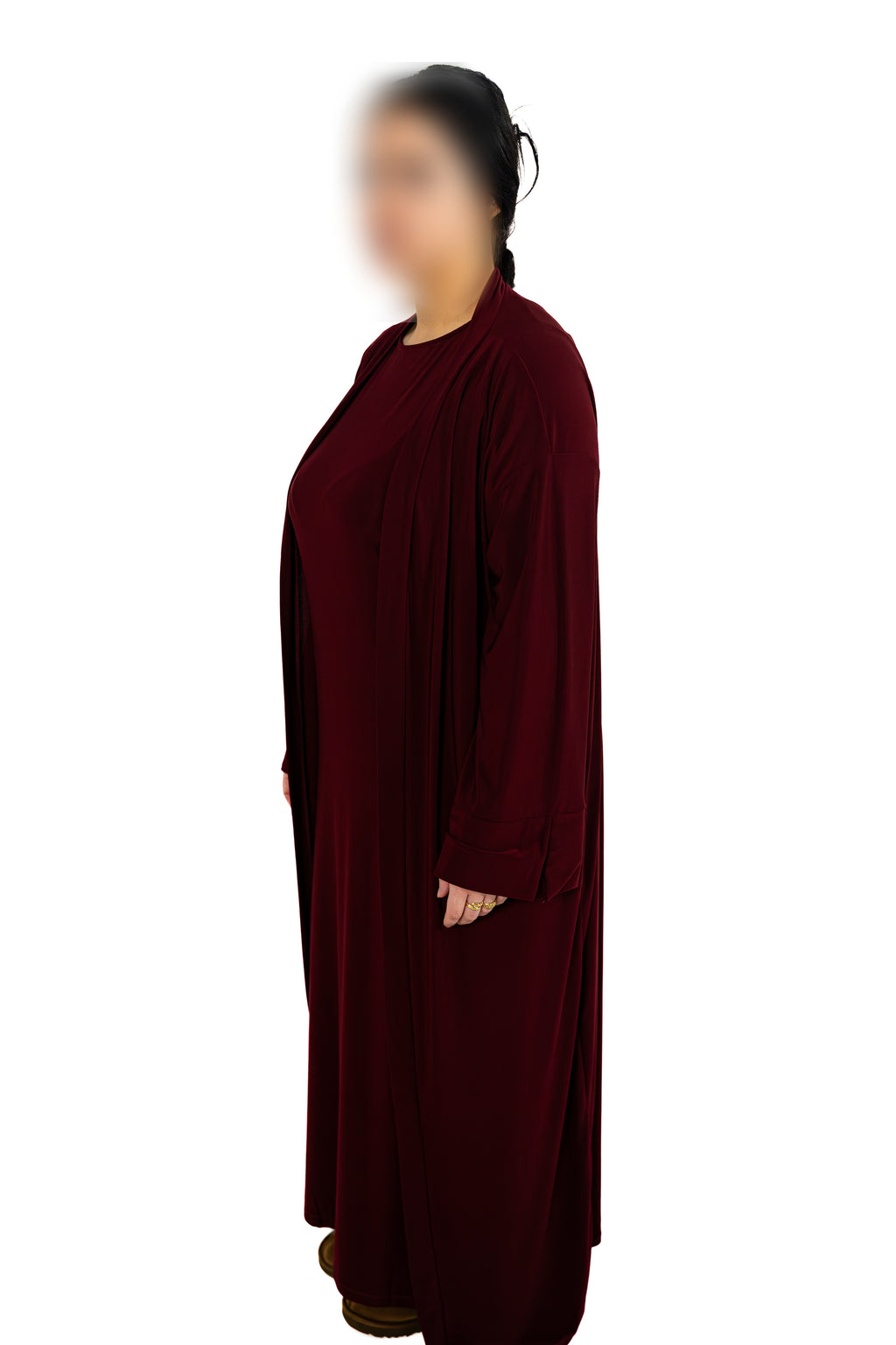 Essentials Abaya (Dark Cherry)