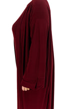 Essentials Abaya (Dark Cherry)