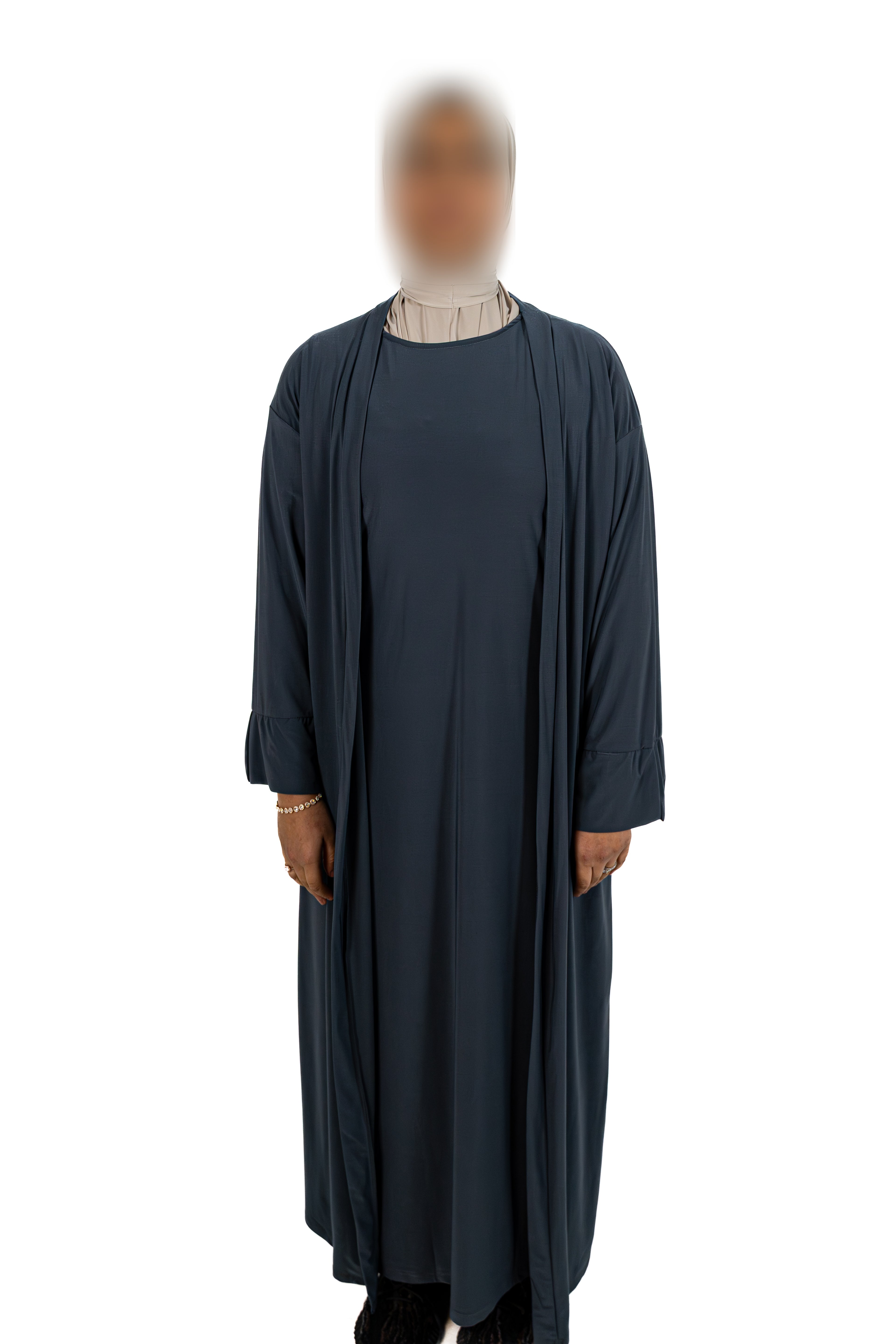 Essentials Abaya (Indigo Gray)