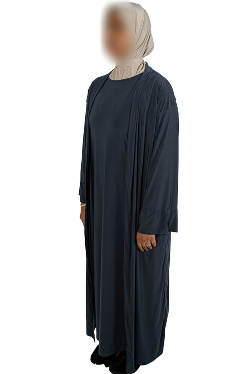 Essentials Abaya (Indigo Gray)