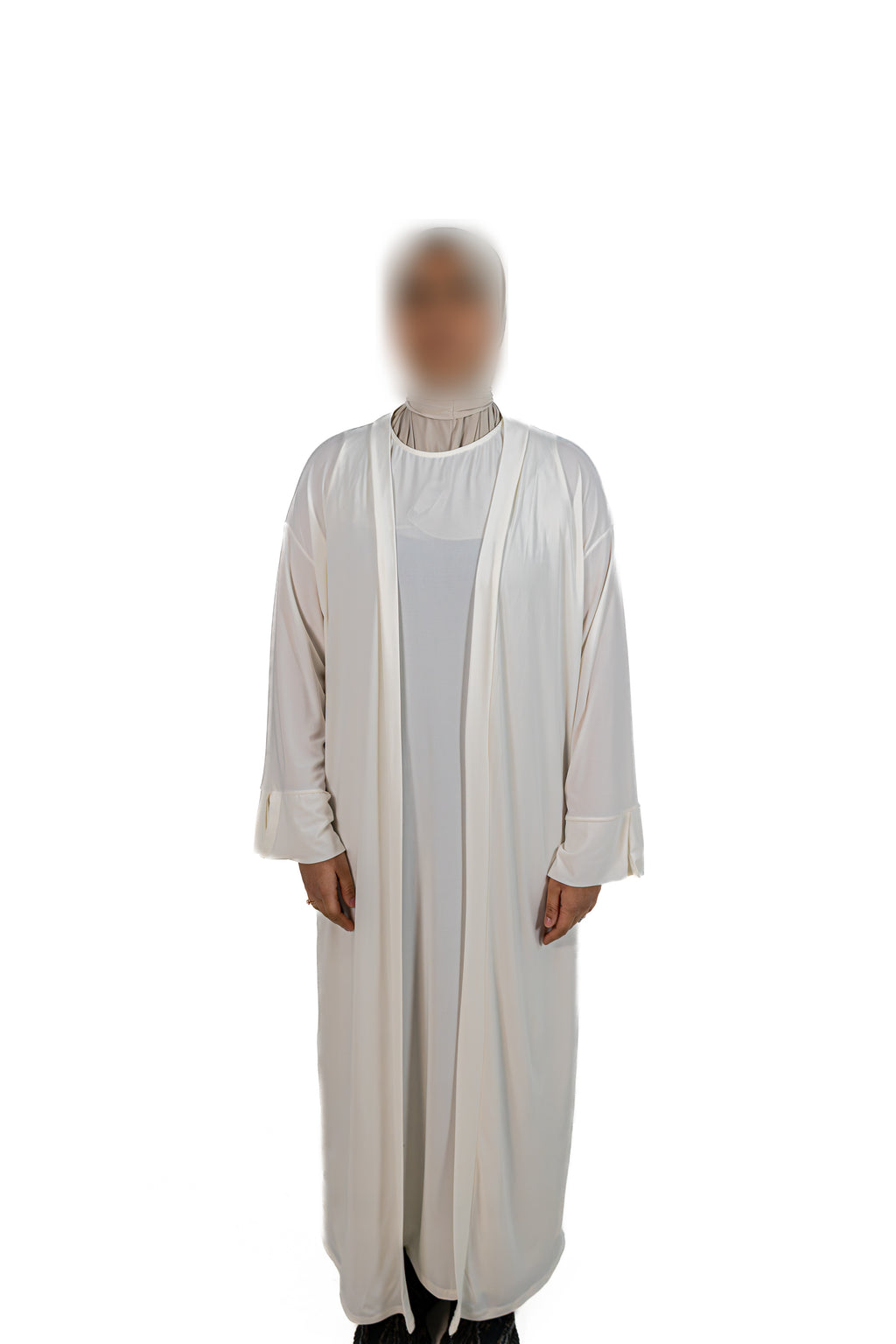 Essentials Abaya (Pearl White)