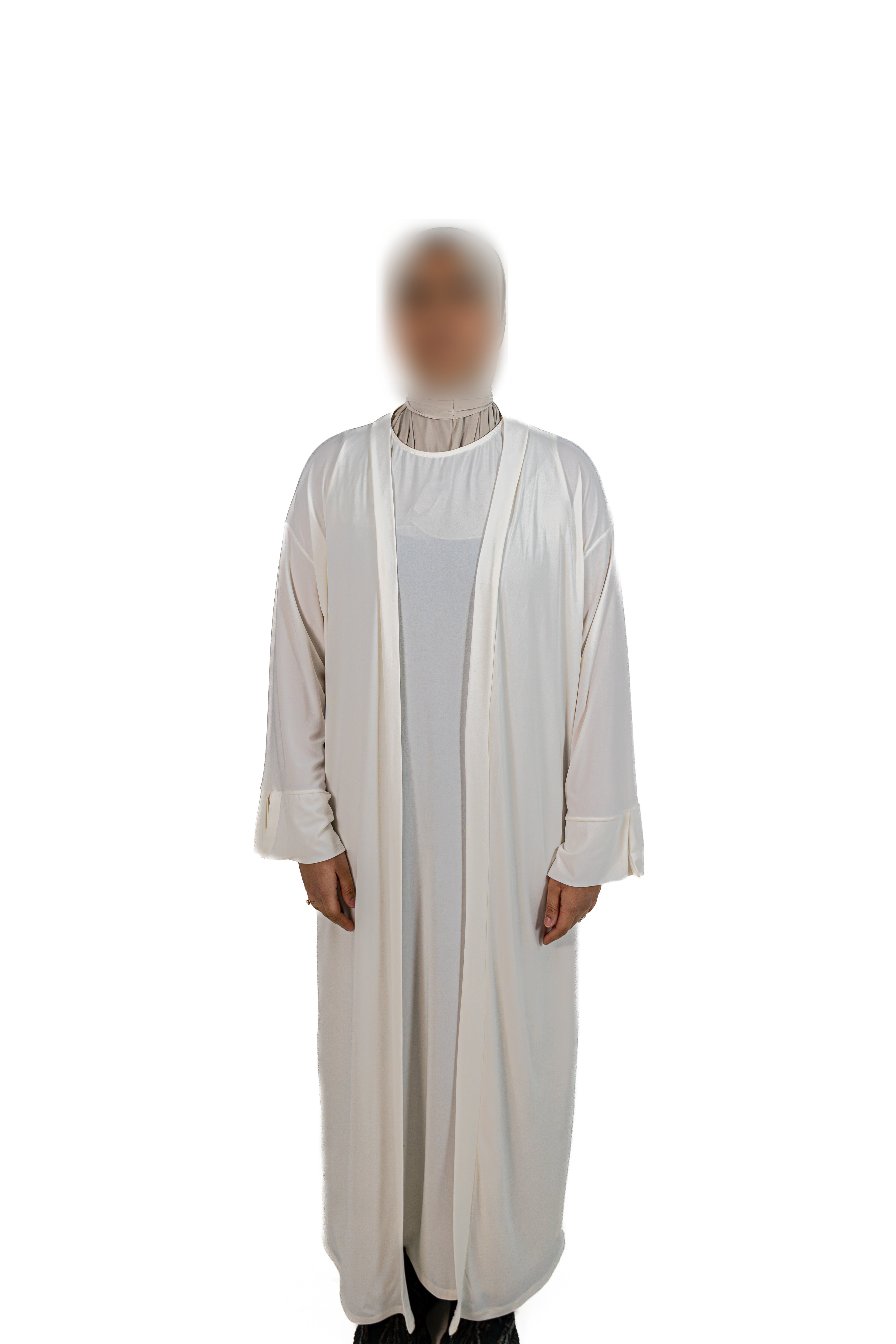 Essentials Abaya (Pearl White)