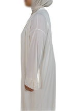 Essentials Abaya (Pearl White)