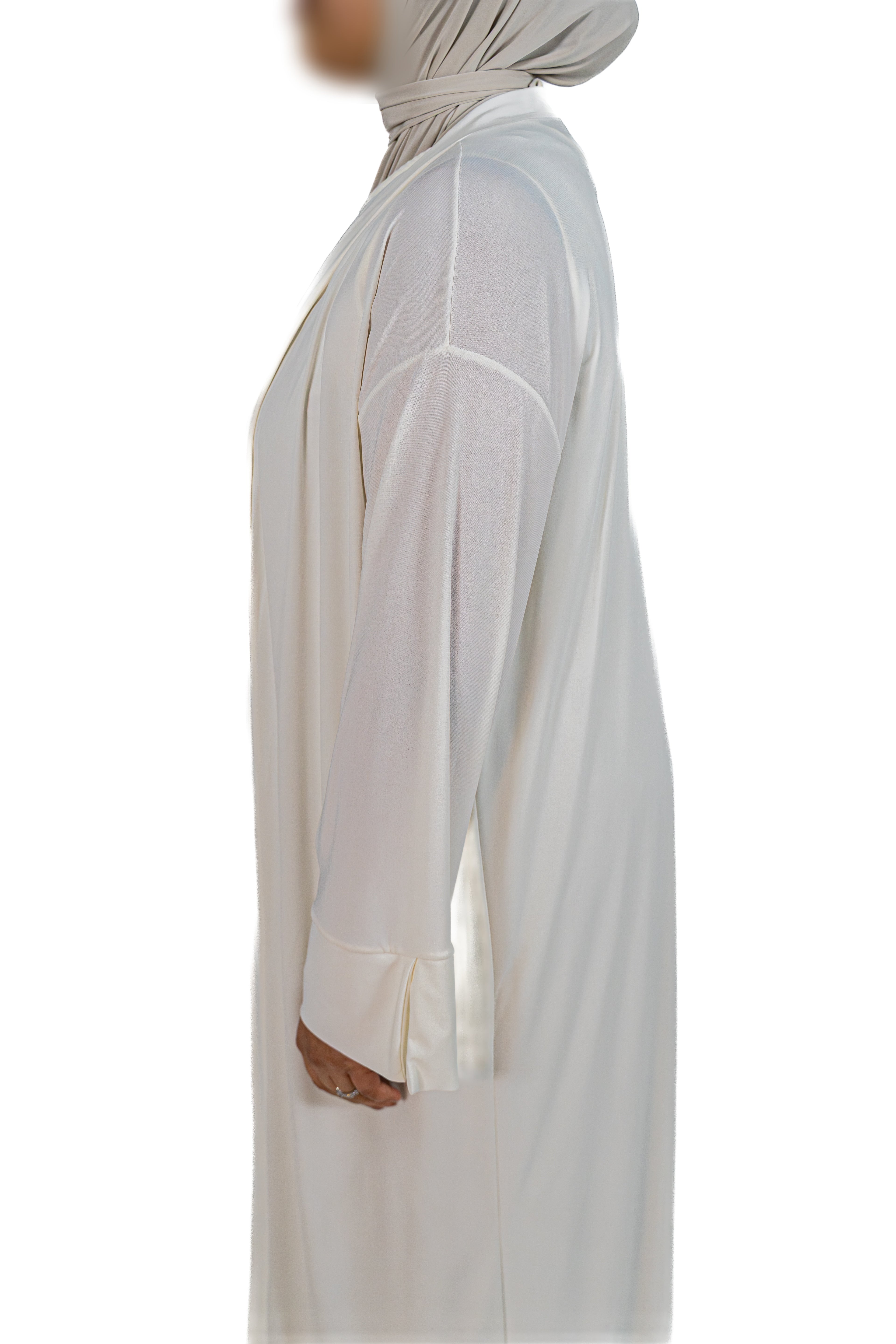 Essentials Abaya (Pearl White)