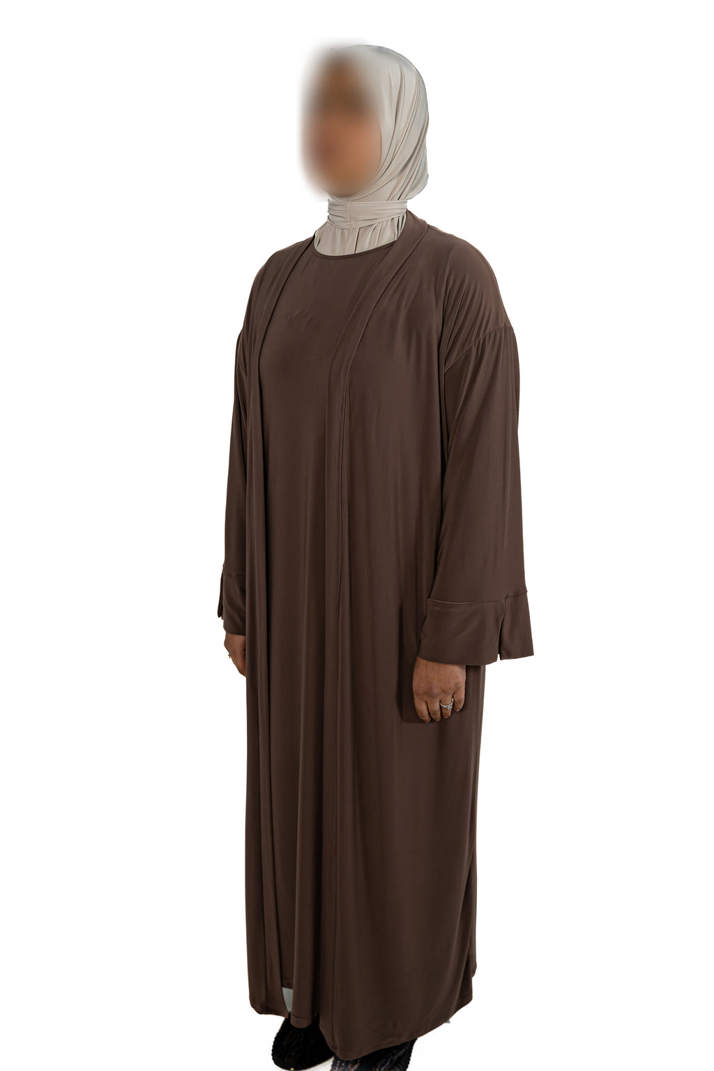 Essentials Abaya (Deep Brown)