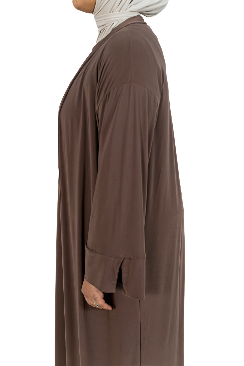 Essentials Abaya (Deep Brown)