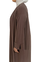 Essentials Abaya (Deep Brown)