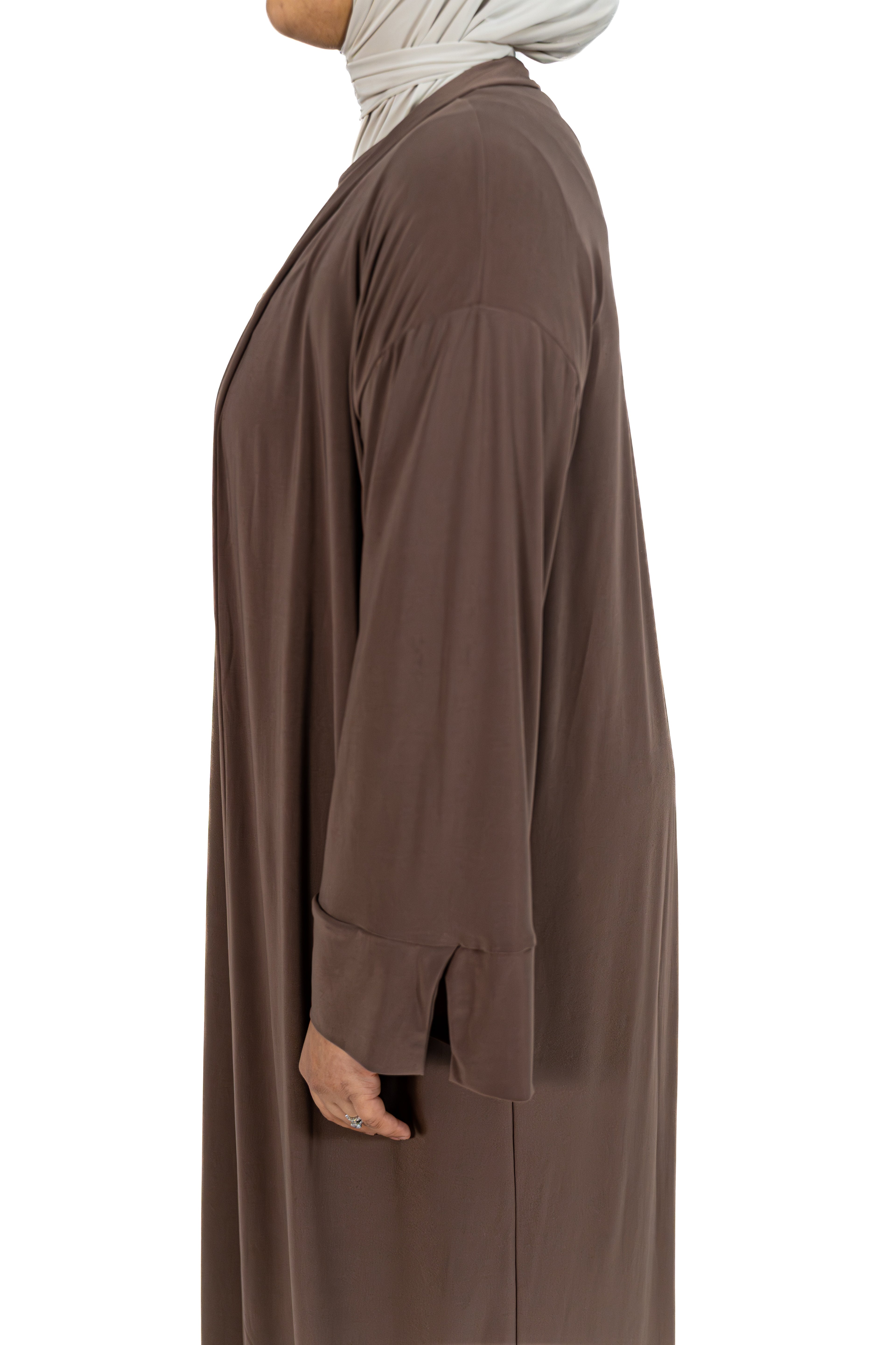 Essentials Abaya (Deep Brown)